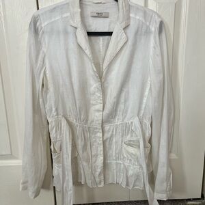 Authentic Prada Elegant White Blouse